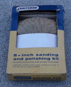 CRAFTSMAN vintage ANTIQUE SANDING/POLISHING KIT used ORIGINAL BOX #2841 ANTIQUE