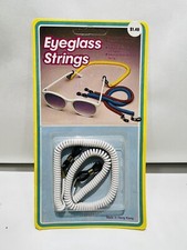 Vintage Eyeglass String Chain Scrunchie White Made Hong Kong