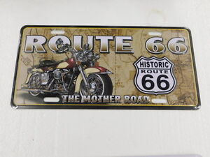 Route 66 americian Highway Moto Motard BSA YAMAHA METAL SIGN TIN plaque 612