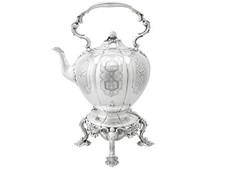 Antique Victorian Sterling Silver Spirit Kettle 