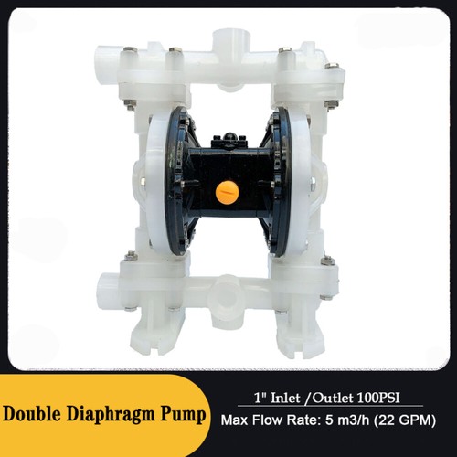 1" Einlass Auslass 22 GPM luftbetriebene Doppelmembranpumpe 100 PSI industrieller Einsatz - Bild 3 von 13