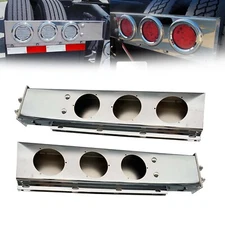 2.5" Bolt 30" Chrome Steel Spring Loaded Mud Flap Hanger Set For Semi Trucks