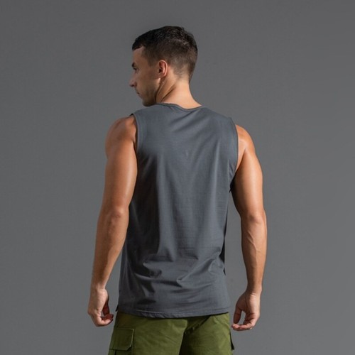 2025 Neu Sports Fitness Herren Weste Baumwolle Ärmellos T-Shirt Herren Freizeit Oberteil - Bild 6 von 28
