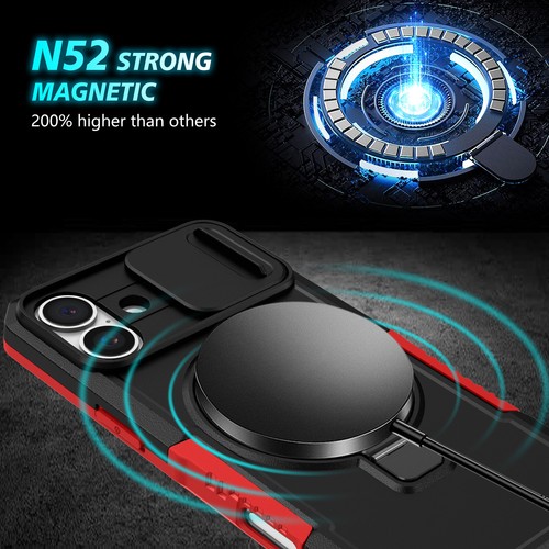 Magnetic Mag safe Ring Stand Case Lens Cover For iPhone 15 16 Pro Max 14 13 12 - 第 114/117 張圖片