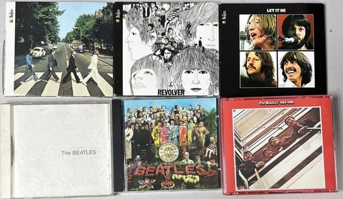 The Beatles CD Lot Of 6- Let It Be, Revolver, Abbey Road, White Album Disc 2,etc
