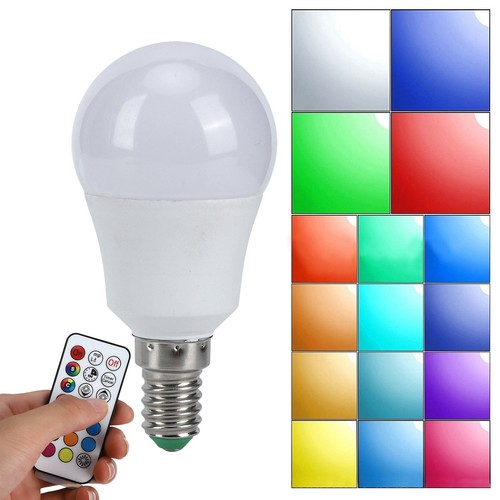 (RGB Pure White 6000K E12 Lamp Socket)45W LED RGB Bulb Light Colorful BX - Picture 4 of 24