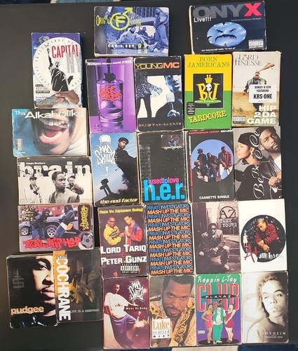 Vintage Rap Hip Hop Cassette Singles Wu Tang Rza Twista Black Moon Fugee SINGLES - Picture 21 of 23