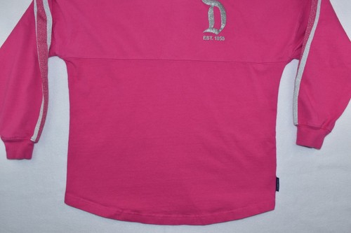 Spirit Jersey Disneyland Women's Oversized sweatshirt Size S Hot Pink Silver - Picture 7 of 11