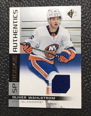 2020 SP Game Used Authentic Rookie Patch Islanders Oliver Wahlstrom Upper Deck