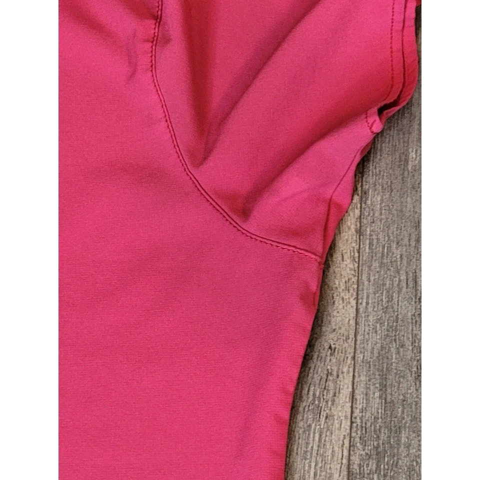 Carhartt Force XL Pink Medical Scrub Top Short Sleeve V Neck Cross Flex - Image 3 of 4