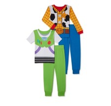 Toy Story Baby Toddler Pajamas 4-piece, 12M - 5T, Multi Color