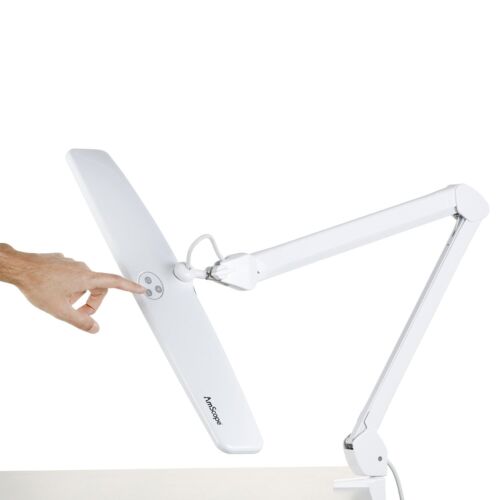 Task Lamp on Articulating Arm with Table Clamp 21W 84 LED by Amscope - Picture 3 of 6