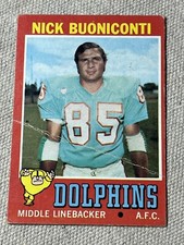 1971 TOPPS FOOTBALL #147 NICK BUONICONTI MIAMI DOLPHINS