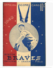 1942 Warren Spahn Debut Boston Braves Program V Giants 2 Outs Pages Separated⚾️ 1942 Warren Spahn Debut Boston Braves Program V Giants 2 Outs Pages Separated⚾️