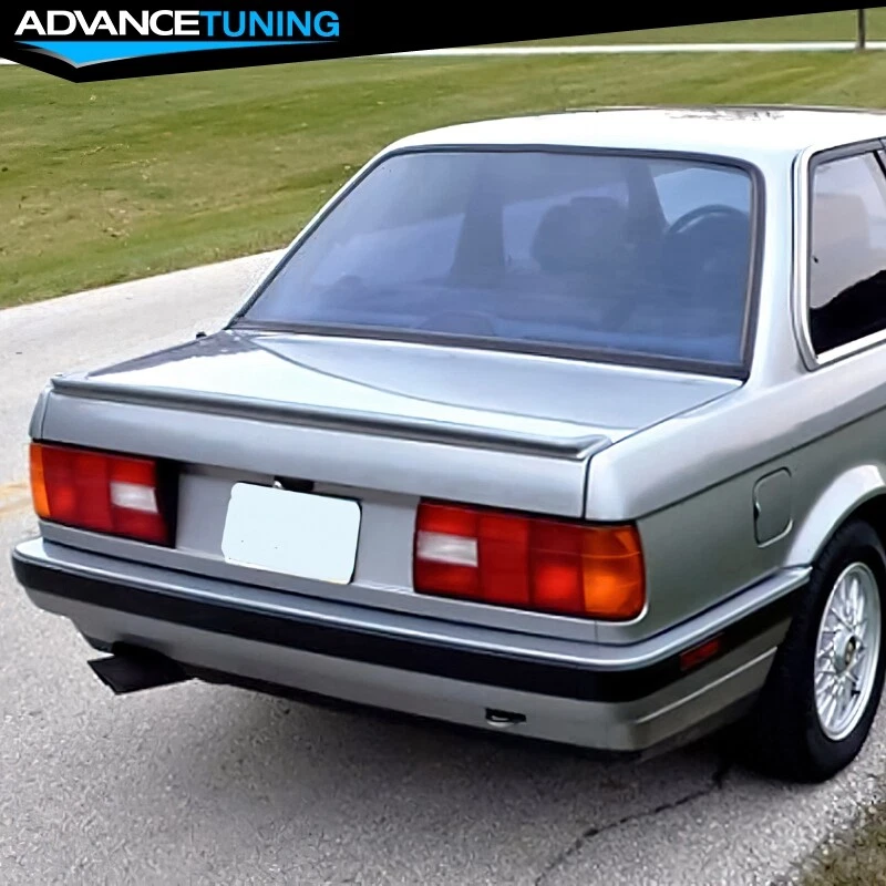 For 84-92 BMW E30 3 Series IS Style Unpainted Black PU Rear Trunk Spoiler Wing Foto 2 de 4