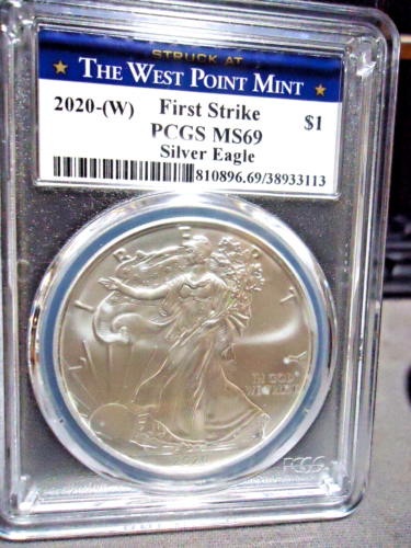 2020-W $1 - AMERICAN SILVER EAGLE (PCGS MS69) WEST POINT MINT FIRST STRIKE