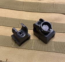 Tactical Low Profile Front Rear Sight Set Picatinny Diopter Iron Scope