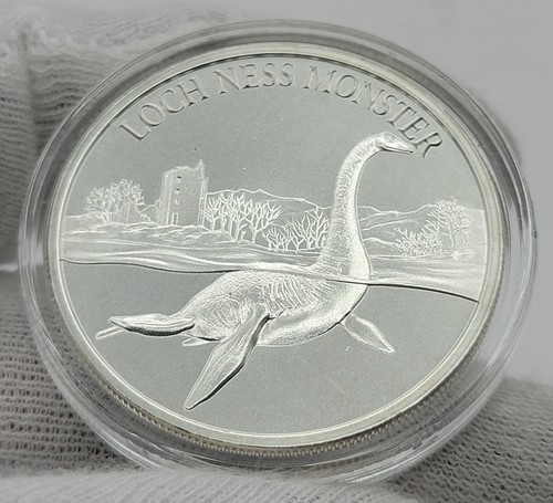 Intaglio Mint Loch Ness Monster 1 oz .999 Fine Silver Round Cryptozoology