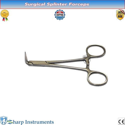 Stieglitz Splinter Forceps 90° Curved Carmalt Suture Remove Surgical Instrument - Bild 6 von 6