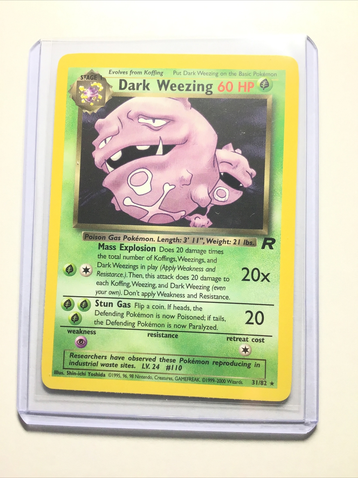 DARK WEEZING - 31/82 - Team Rocket - Rare - Pokemon Card - NM