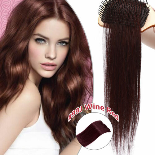 CLEARANCE 100% Real Human Hair Extensions Clip In Remy Hair Weave Full Head GREY - Picture 37 of 56