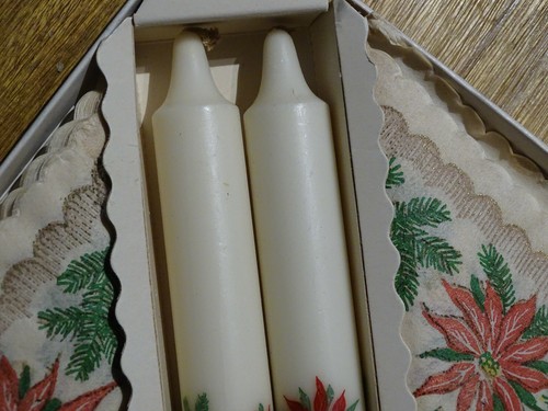 Weihnachten Christmas Flowers 2 Kerzen 20 Servietten Dänisch festlich Vintage - Picture 3 of 12
