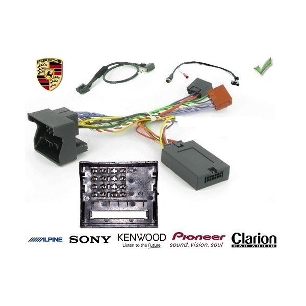 Commande au volant Porsche Cayenne 2007 2008 2009 2010 autoradio Alpine complet