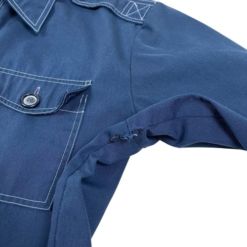 VTG Caribu by Briarcliff Blue Lightweight Barn Chore Work Jacket FLAWS Size M - Picture 14 of 17