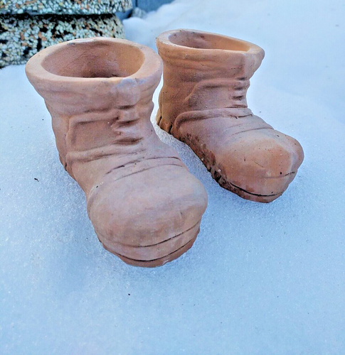 Set Due Scarponcini Portafiori Decorazione Da Giardino - Imagen 1 de 7