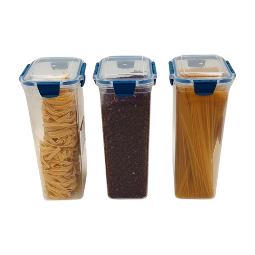 3 pcs Airtight Leakproof Pantry Kitchen Food Storage Containers clip Lid- 3200ml - Picture 9 of 26