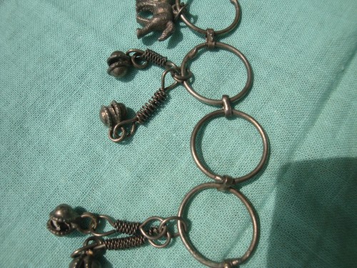 Metal Chain Adjustable Belt w/ Animal Design Charms Belly Dance 33-37" Long - Picture 9 of 10