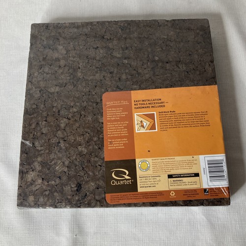 NEW Quartet Natural Cork Tiles / Panels Bulletin Board - 12” X 12” - 4 Panels - Picture 2 of 3