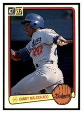 1983 Donruss Candy Maldonado RC #262 Los Angeles Dodgers (b)