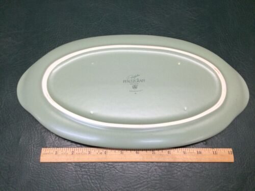 Pfaltzgraff Portfolio Winterwood Green Oval 16" Serving Platter ~ USA - Picture 2 of 5