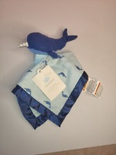 Cloud Island Noel Narwhale Whale Lovey Lovie Baby Security Blanket Sea Plush