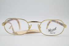 Vintage Persol RATTI JOYCE Gold Brown Oval Eyeglass Frame
