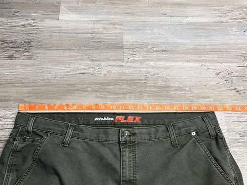 Faded Distressed Black Cargo Pants Baggy Goth Skater Workwear Dickies Flex 42x30 - Picture 10 of 11