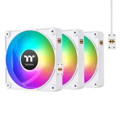 CT140 EX ARGB Sync PC Cooling Fan White (3-Fan Pack), Magnetic Connection, 5V Mo
