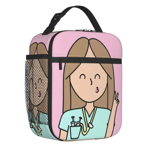 Enfermera En Apuros Doctor Enfermera Bolsa de Almuerzo Refrigerador Térmico Bento Box Playa Camping - Imagen 35 de 38