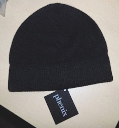 NEW NWT PHENIX 100% CASHMERE JERSEY KNIT BEANIE CAP HAT BLUE BLACK RED PINK GRAY - Picture 2 of 17