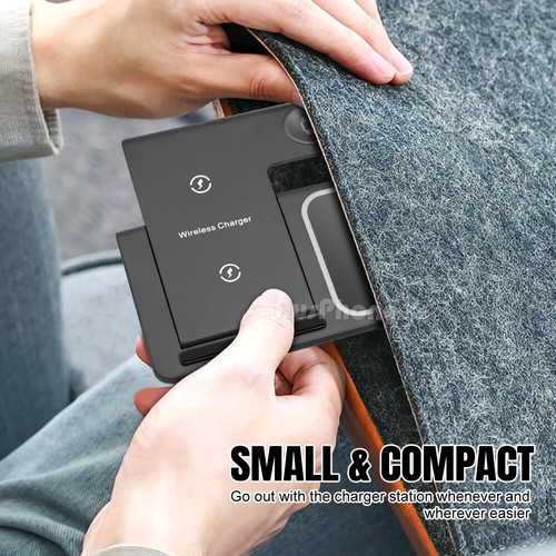 3 in 1 15W Wireless Charger Dock Fast Charging For iPhone Apple Watch Samsung - Picture 9 of 15