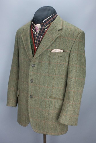 Gurteen Esquire Tweed Check Blazer Multicolor Wool Sport Jacket Country Coat 44S - Picture 2 of 23