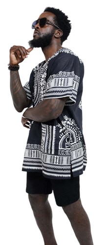 Dupsie's African Print Unisex Dashiki Shirt Suitable for Festivals, Concerts, Cr - Picture 9 of 32