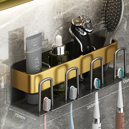 Zahnbürstenhalter Wand Badezimmer Zahnbürsten Halter Ohne Bohren Rostfrei Robust - Bild 33 von 46