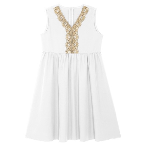 Kids Girls Ruffled Cute Dress Outfit Gown V Neck A-line Birthday Casual Party - Bild 64 von 69