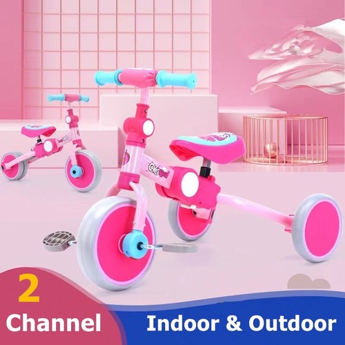 2 in 1 Kids Foldable Balance Bike Push Kick Bicycle Tricycle Ride On Walker Toy - Picture 12 of 15