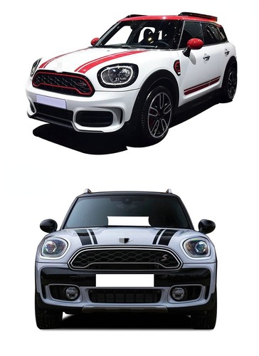Pegatinas puerta lateral coche capó rayas traseras carreras para MINI Countryman F60 Cooper - Imagen 3 de 6