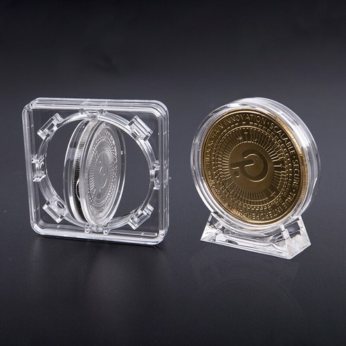 4cm Acrylic Coin Display Case Transparent Box Commemorative Medal Protection Nu - Picture 3 of 14
