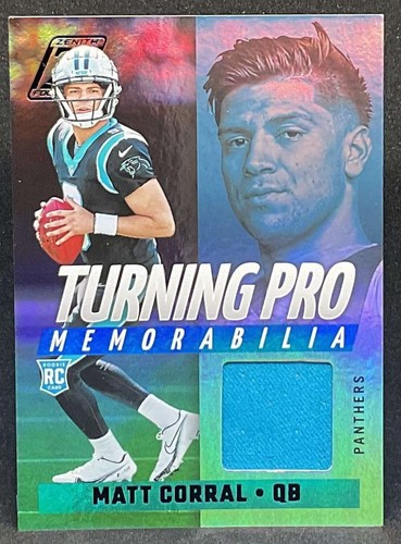 2022 Panini MATT CORRAL (RC) Panthers Turning Pro Swatch - Picture 1 of 2