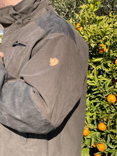 Rare Hydratic Fjallraven Expedition Suede Look Parka Anorak Jacket Size XL 54 56 - Picture 6 of 24